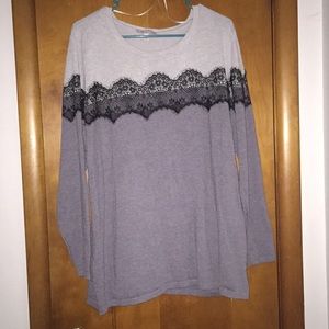 Gray Long Sleeve Tee